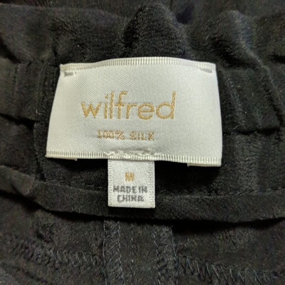 Aritzia Wilfred Silk Black Marais Cropped Pant M - Picture 7 of 7